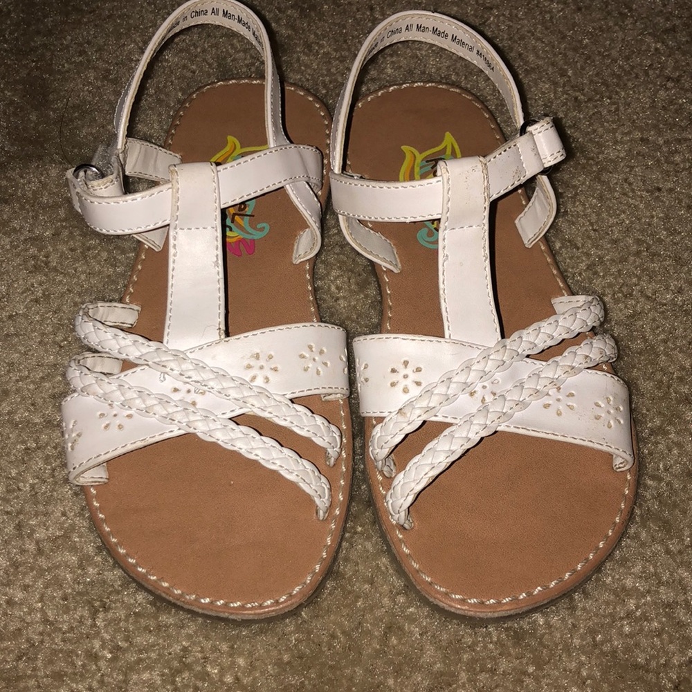 Toddler white sandals